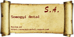 Somogyi Antal névjegykártya